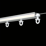 rideau bretelles blanc moderne opacité voies accessoires polyeștre plastique 6cm 8cm interval