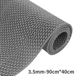tapis sol moderne gris rouge vert motif triangles pvc antidérapant salle bains cuisine