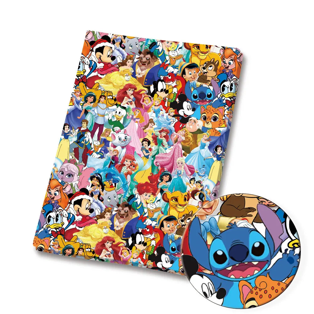 tissu imprimé disney mickey minnie harry potter polyester coton bleu blanc rouge vert