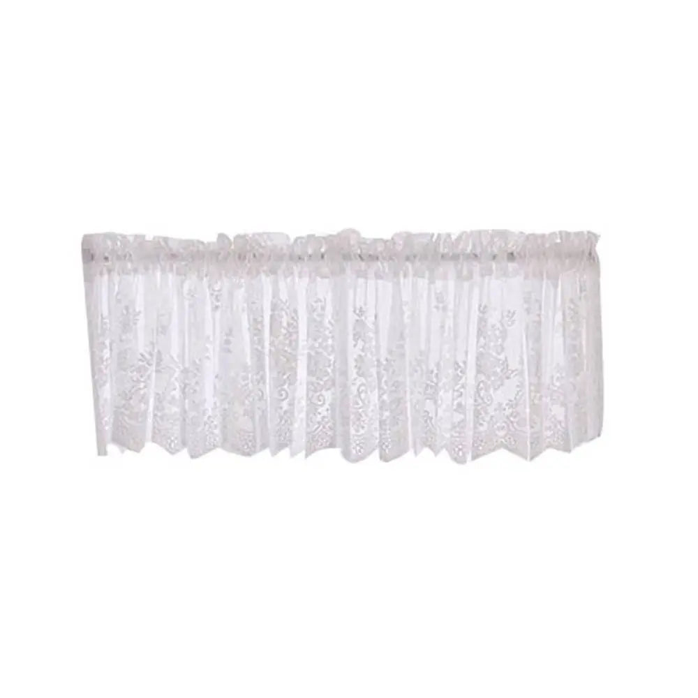 rideaux courts brodés motifs floraux tissu polyester translucide champêtre fenêtre rectangulaire barre coulissanteintérieur decoration