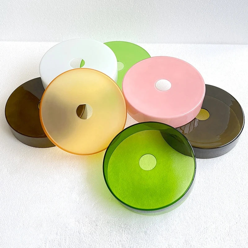 plafonnier moderne verre opacique vert rose noir jaune cool warm ledintérieur chambre salon