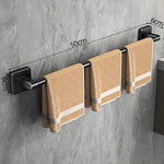 porte serviettes mural noir mat alliage aluminium serviettes incluse moderne salle bain rangement étagère