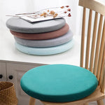 coussin rond mousse mémoire forme antidérapant coton lavable bleu gris marron vert moderne