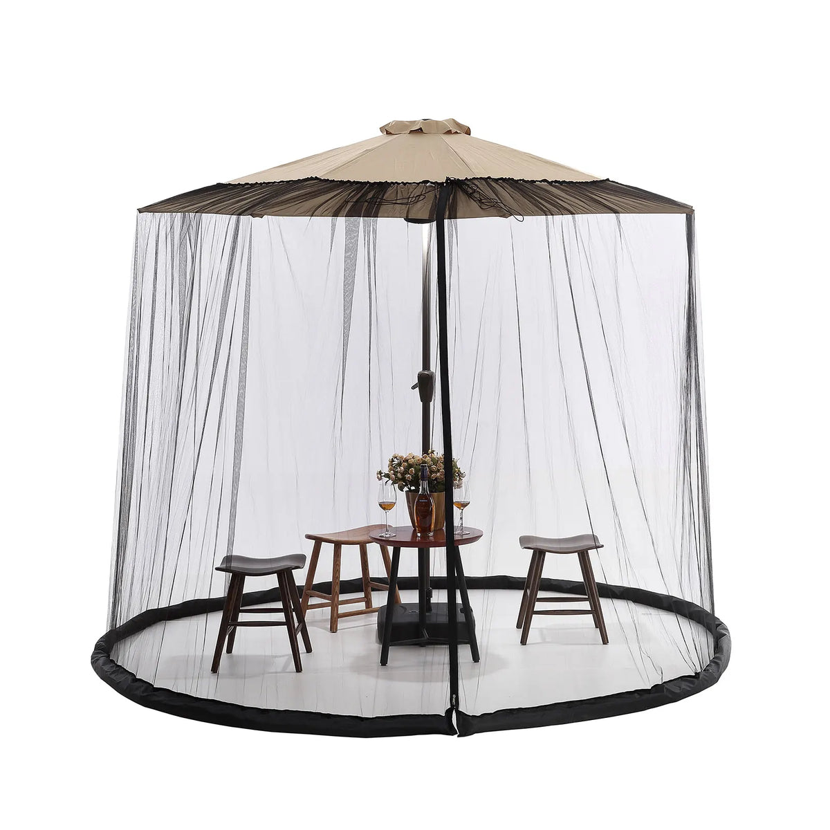 moustiquaire polyester extérieure patio camping voyage beige maille fine moderne