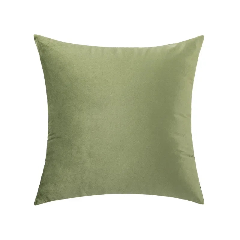 coussins décoratifs modernes nordique vert olive motif plissé texture polyester 45x45cm