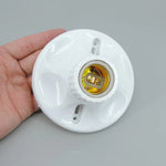 Douille lampe blanc doré rainurée industriel vintage fixations 220V 10A