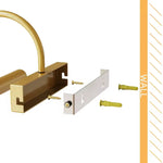 lampe led cadre or moderne rechargeable télécommande indicateur vis murale