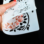 gabarits peinture transparents moderne floraux adhésifs coloriage décoration murale pochoirs bricolage scrapbooking