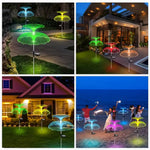 lampe solaire décorative multicolore fibres optiques modernes extérieur balcon allée