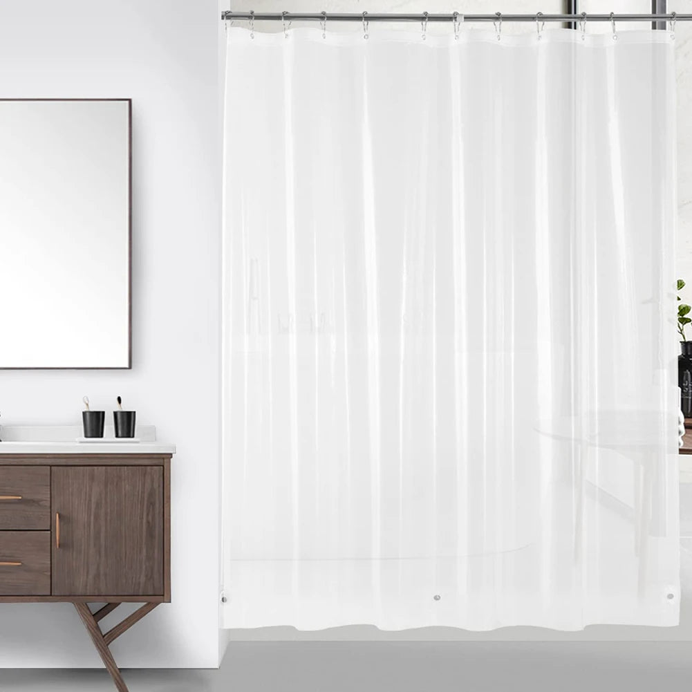 rideau douche transparent moderne aimants lestés blanc gris rose