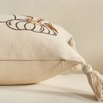 citrouilles feuilles d'automne coussin polyester 45x45cm rustique halloween thanksgiving decoration chambre