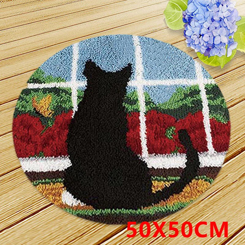 kit crochet tapis animaux chat chien ours fleurs motif artisanal fait main diy