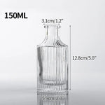 vases décoratifs modernes transparents rayures vertes fleurs maison table mariage