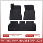 tapis sol coffre tesla model noir rayures horizontales moderne antidérapant caoutchouc