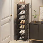 étagère chaussures moderne rangement noir blanc réutilisable simple fixations incluses