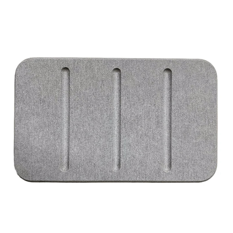 porte savon silicone texturé gris foncé gris clair moderne minimaliste rapide absorption salle bain
