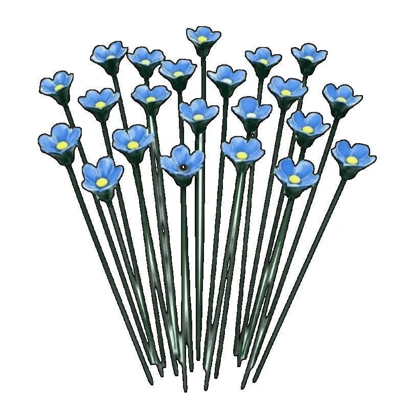 fleurs artificielles bleu tulipes decoration intérieure extérieure moderne brillantes insertion sol jaune maison mariage