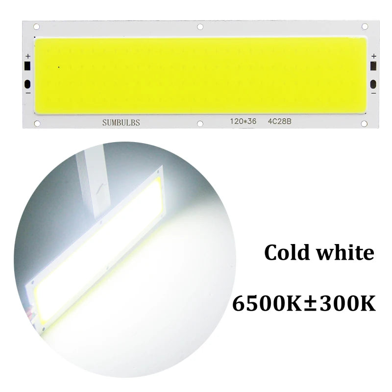 plaque led moderne 120x36mm blanc jaune grille led 12v