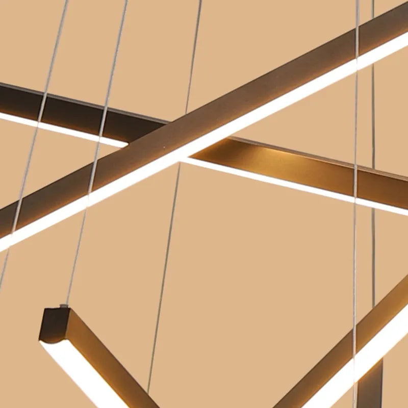 suspension lumineuse moderne noir barres lumineuses scandinave 100w 130w 2000lm led aluminium