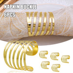 boucles serviettes or argent modernes élégantes fêtes mariages occasions spéciales decoration table