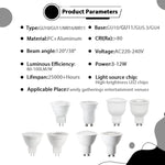 ampoules led blanc modernes gu10 gu11 mr11 35mm 50mm 220v 240v 6000k 3000k