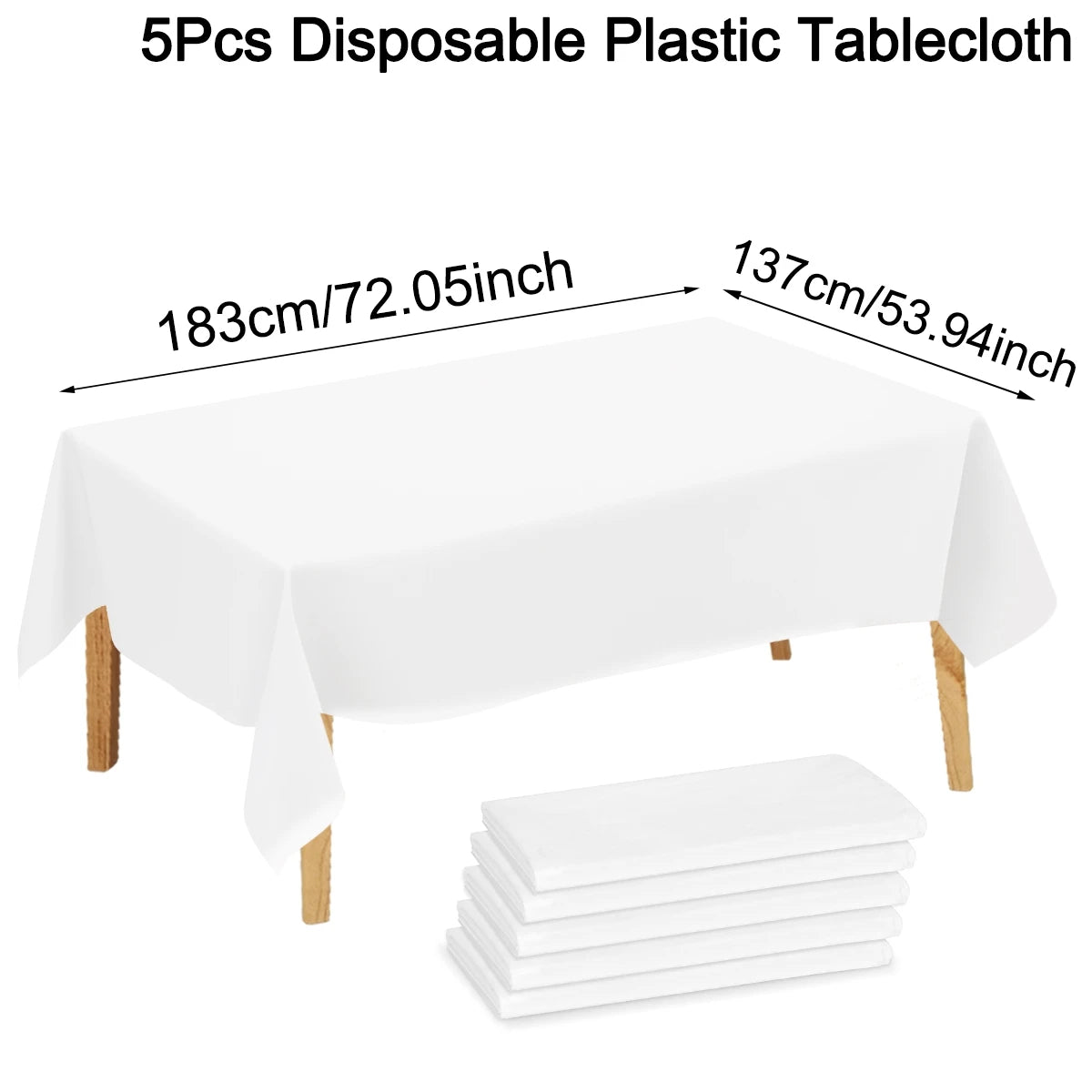 nappes blanches unies plastique opaques table manger événements mariage anniversaire deco moderne adaptable intérieurextérieur
