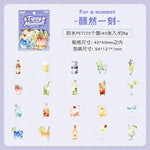 autocollants boissons aquarelle fruits bouteilles verres opaques illustratifs scrapbooking artisanat collage journaling