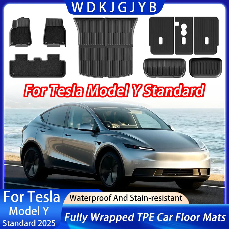 tapis sol voiture tesla model 2025 imperméable anti dérapant noir moderne