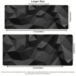 tapis souris géométrique noir moderne 900x400mm caoutchouc antidérapant écriture dessin