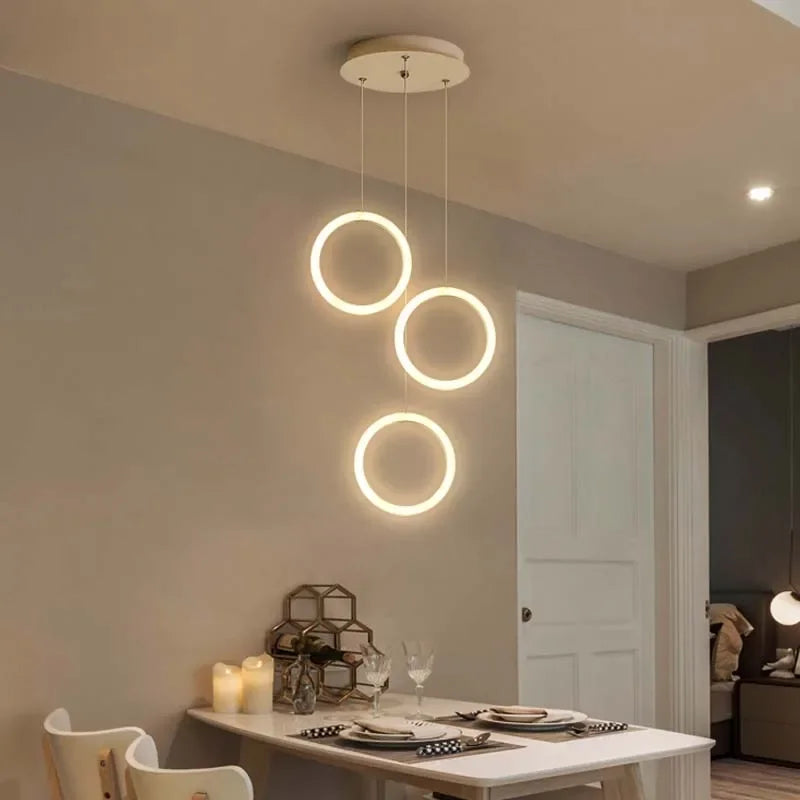 suspension lumineuse moderne acier inoxydable blanc 10 lumières 110v 240v