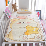 tapis sol enfant dessins animés bleu vert rose opacité cartoon antiacariens