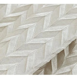 rideau beige rayures diagonales opacité moderne anneaux métalliques fenêtre française
