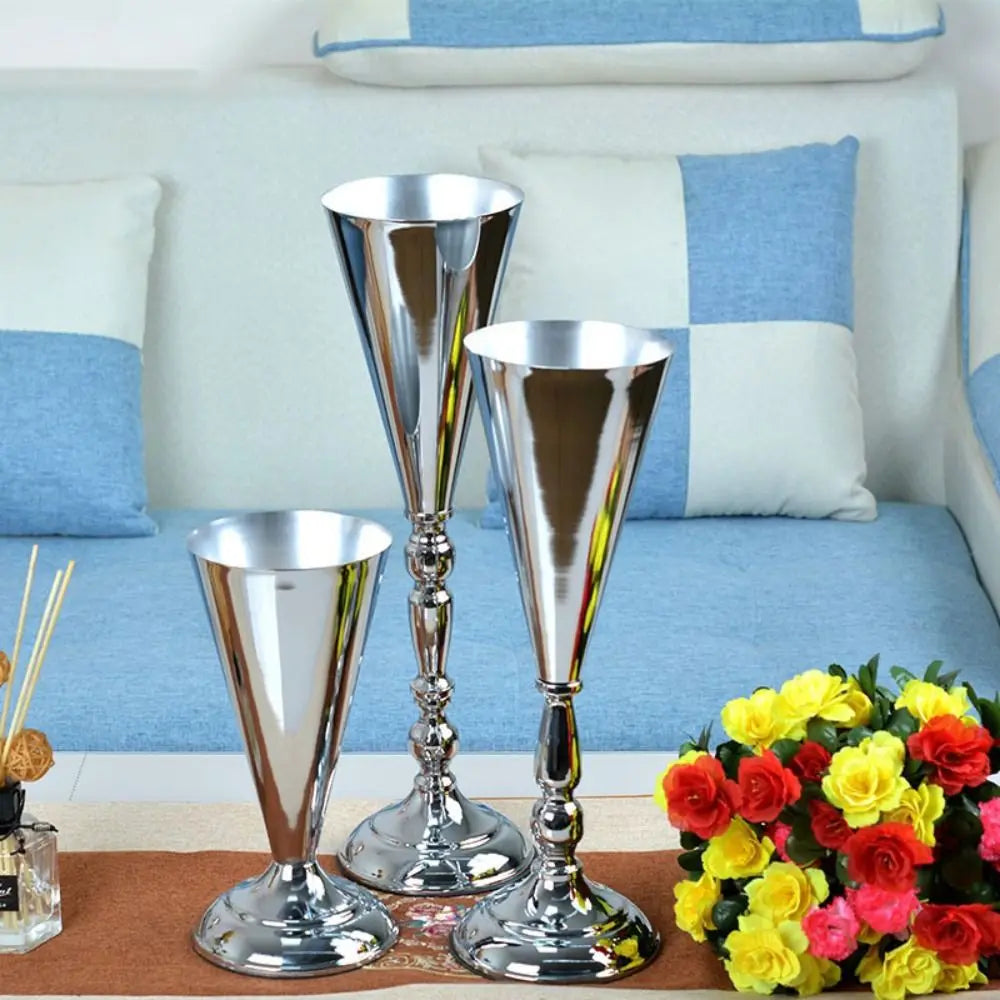 vases fleurs argenté doré lisses opaques classiques grandes moyennes petites
