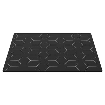 protecteur plaque cuisson induction noir moderne motif géométrique adhésif 52x60cm