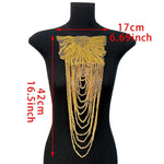accessoire textile broche franges argenté noir doré élégant chic amovible decoration