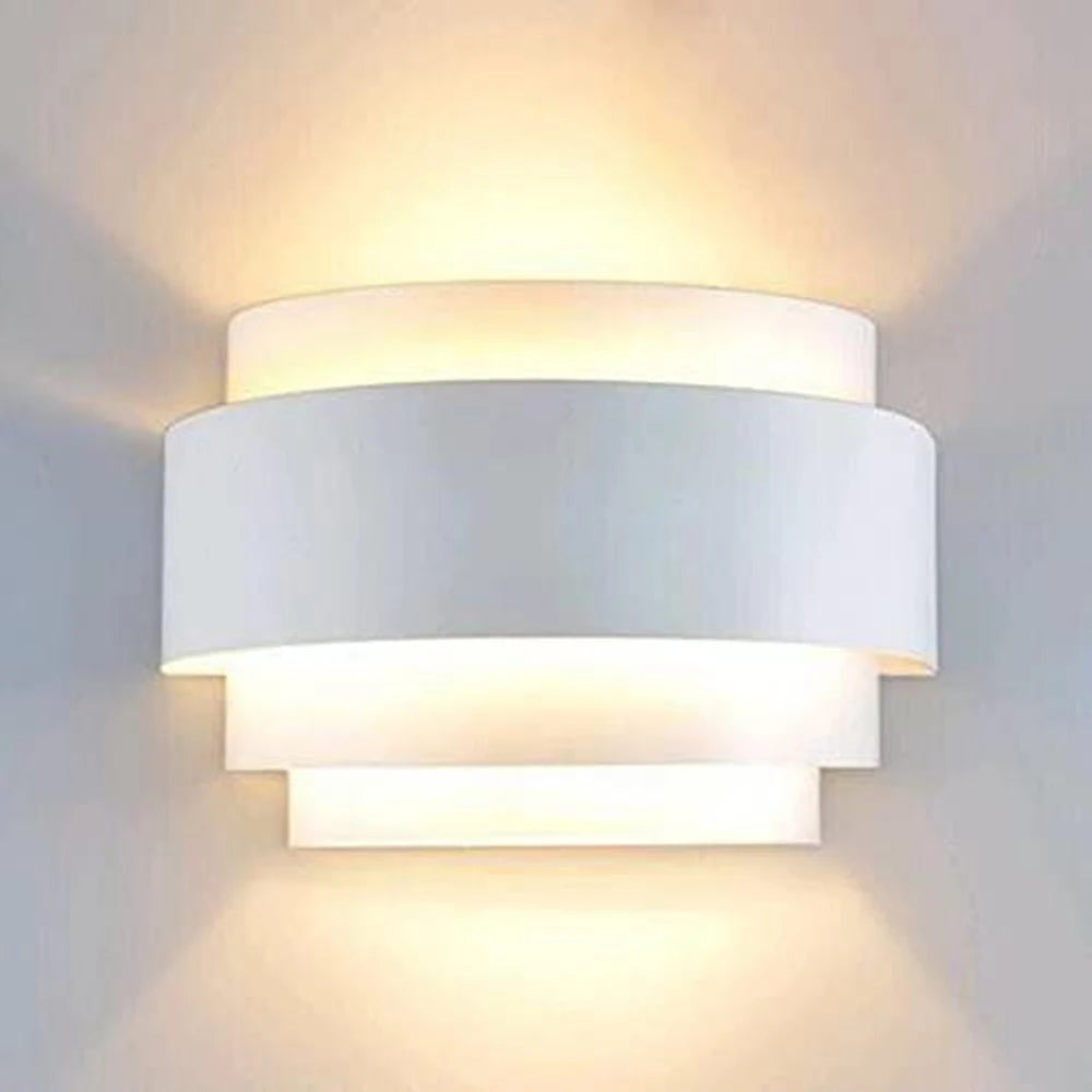 applique murale led moderne blanc ronds concentriques cuisine chambre coucher salon entree étude