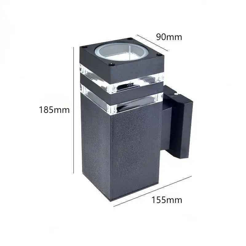 applique murale led moderne noir sans grille extérieure hydrofuge 85265v