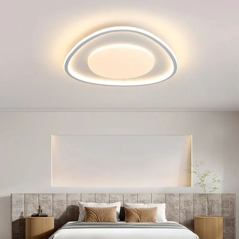 plafonnier led moderne blanc rectangulaire ovale nuage sans télécommande
