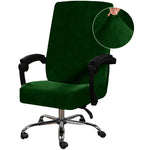 housse chaise velours élasthanne noir moderne élastique zip ajusté 45 60cm
