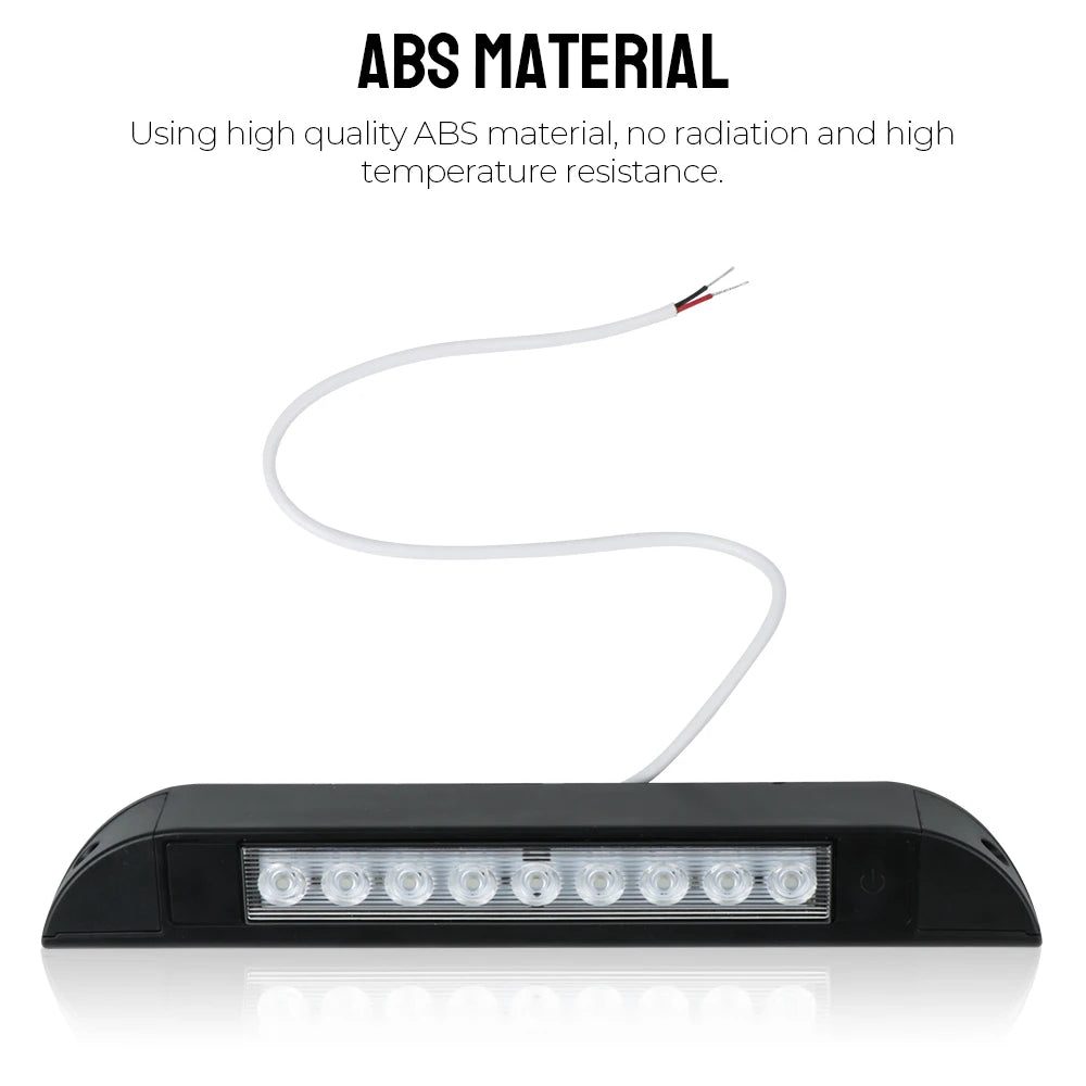 spots led camping car blanc noir minimalistes modernes interrupteur tactile 12v efficient lumièreextérieur