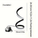 lampe table moderne spirale noir blanc orange réglable chambre salon