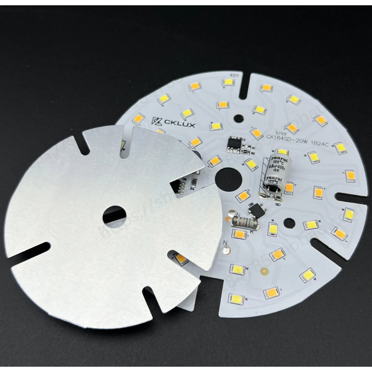plaque led circulaire blanc blanc chaud 9w 12w 20w moderne sans pilote smd2835