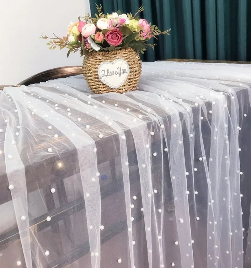 voile table blanc transparente décoration anniversaire mariage révélation sexe valentin mère