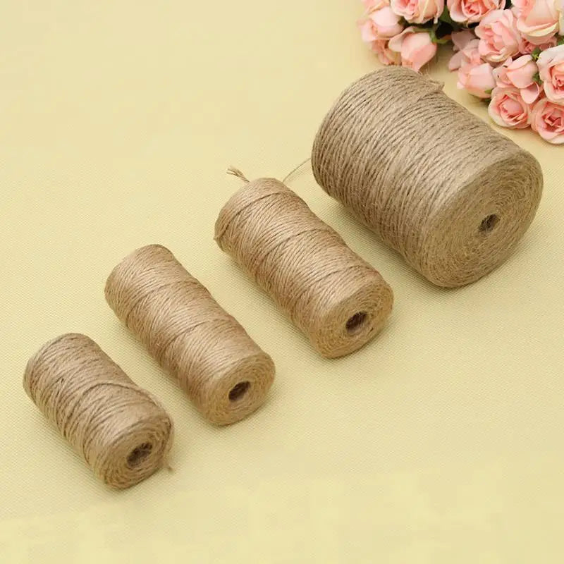 corde jute naturelle rustique artisanal marron clair fibres apparentes 100m 50m 300m bricolage decoration