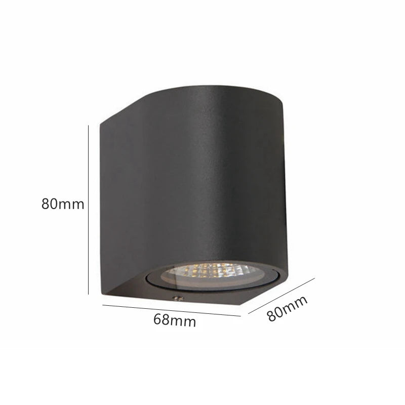 éclairage led applique murale moderne minimaliste noir gu10 extérieur résistante jardin villa