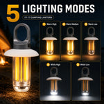 lanterne camping rechargeable transparente moderne gris jaune doré modes étanche crochet intégré