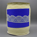 ruban dentelle motif floral blanc large 40mm occasion mariage qualité supérieure 300 yards rouleau