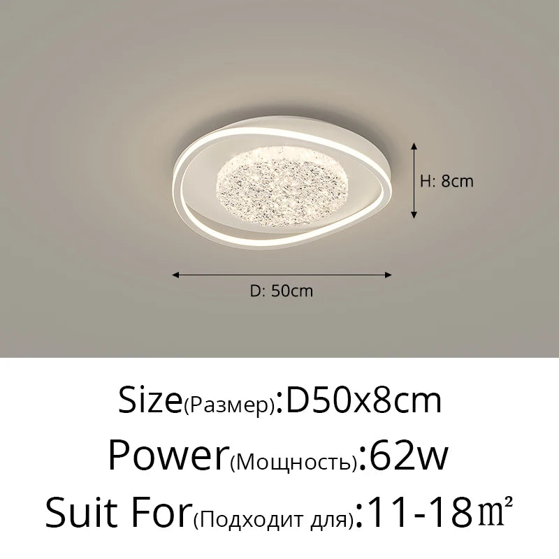 plafonnier moderne blanc doré cristaux effet glace craquelée éclairage led facile haute qualité
