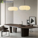 lampe suspendue moderne blanche rayures horizontales salon restaurant led 40cm 50cm