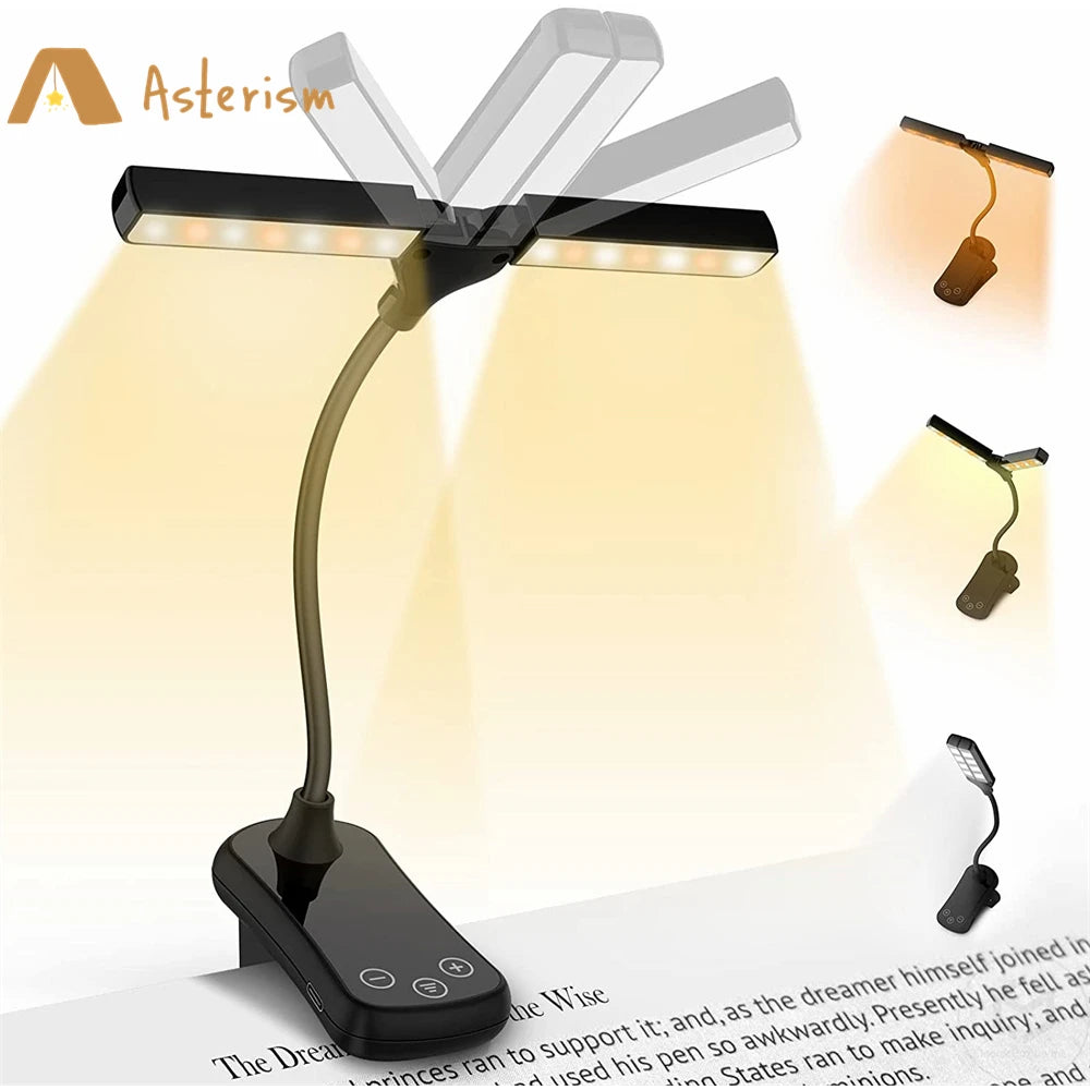 lampe lecture rechargeable led clip portable enfant noir uniforme